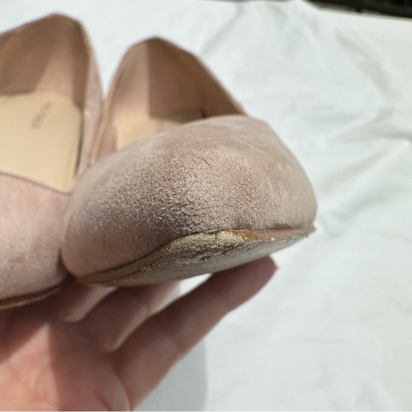 Marc Fisher Caitlin suede blush pink block heel, pointy toe pump - Picture 13 of 17